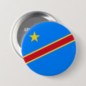 Flagge von Kongo Button (Vorne & Hinten)