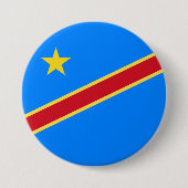 Flagge von Kongo Button (Vorderseite)
