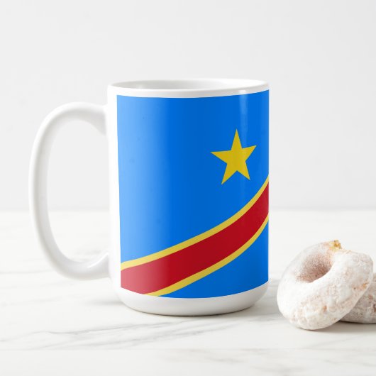 Flagge von Kongo Kaffeetasse (Mit Donut)