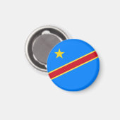 Flagge von Kongo Magnet (Vorderseite/Rückseite)