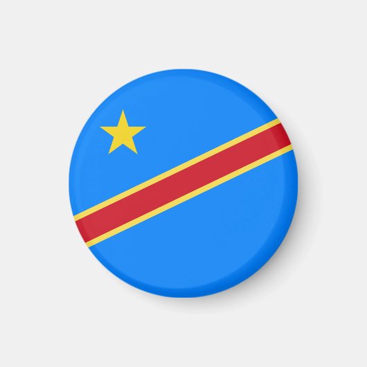 Flagge von Kongo Magnet (Vorne)