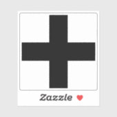 Flagge von Köniz, Schweiz Aufkleber (Blatt)