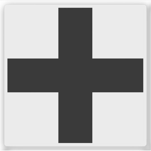 Flagge von Köniz, Schweiz Aufkleber (Vorderseite)