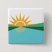 Flagge von Korallenquellen, Florida Button (Vorderseite)
