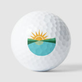 Flagge von Korallenquellen, Florida Golfball (Vorderseite)