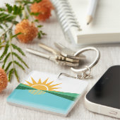 Flagge von Korallenquellen, Florida Schlüsselanhänger (Vorderseite rechts)