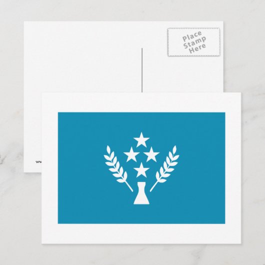 Flagge von Kosrae Postkarte (Vorne/Hinten)