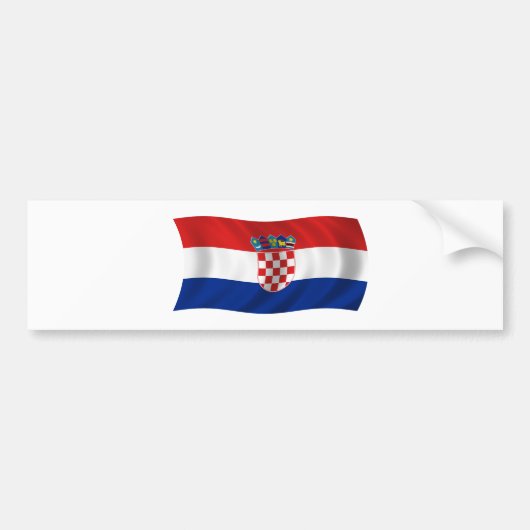 Flagge von Kroatien Autoaufkleber (Vorne)