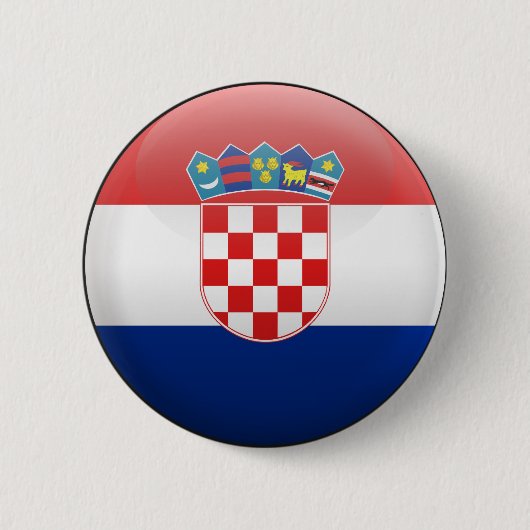 Flagge von Kroatien Button (Vorderseite)