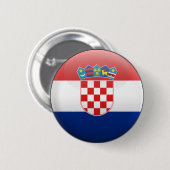 Flagge von Kroatien Button (Vorne & Hinten)