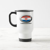 Flagge von Kroatien im Stahlrahmen Reisebecher (Links)