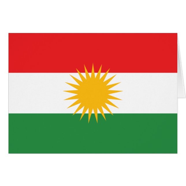 Flagge von Kurdistan (Vorderseite (Horizontal))