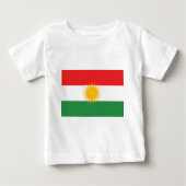 Flagge von Kurdistan (Alay Kurdistan oder Alaya Baby T-shirt (Vorderseite)