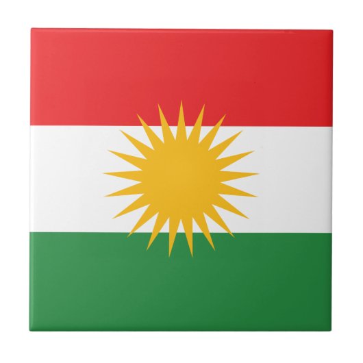 Flagge von Kurdistan (Alay Kurdistan oder Alaya Fliese (Vorderseite)