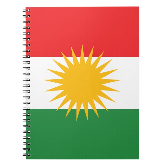 Flagge von Kurdistan (Alay Kurdistan oder Alaya Notizblock (Vorderseite)