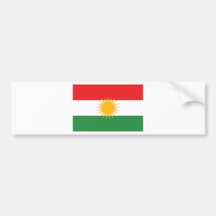 Flagge von Kurdistan; Kurde; Kurdisch Autoaufkleber