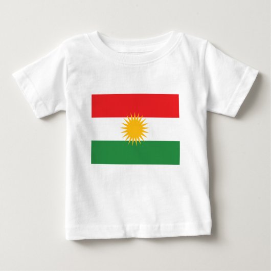 Flagge von Kurdistan; Kurde; Kurdisch Baby T-shirt (Vorderseite)