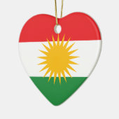 Flagge von Kurdistan; Kurde; Kurdisch Keramikornament (Links)