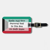 Flagge von Kuwait Easy ID Personal Gepäckanhänger (Vorderseite horizontal)