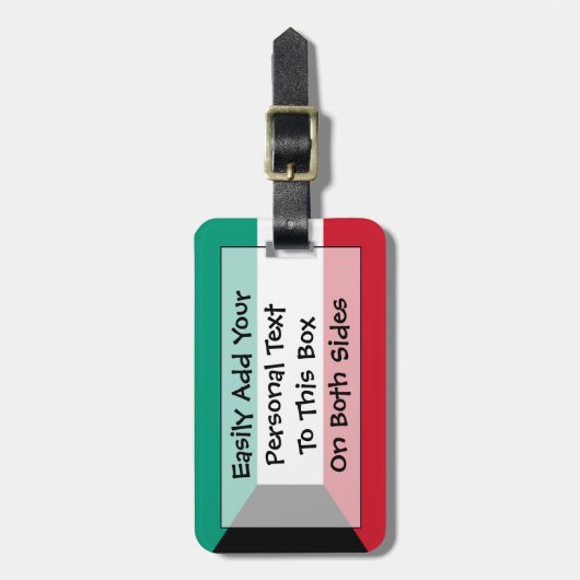 Flagge von Kuwait Easy ID Personal Gepäckanhänger (Vorderseite vertikal)