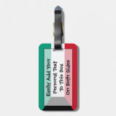 Flagge von Kuwait Easy ID Personal Gepäckanhänger (Rückseite vertikal)