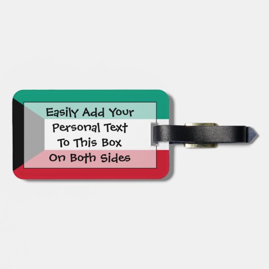 Flagge von Kuwait Easy ID Personal Gepäckanhänger (Rückseite horizontal)