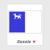 Flagge von La Louvière, Belgien Aufkleber (Blatt)