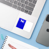 Flagge von La Louvière, Belgien Aufkleber (Laptop mit iPhone)