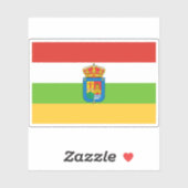 Flagge von La Rioja Aufkleber (Blatt)