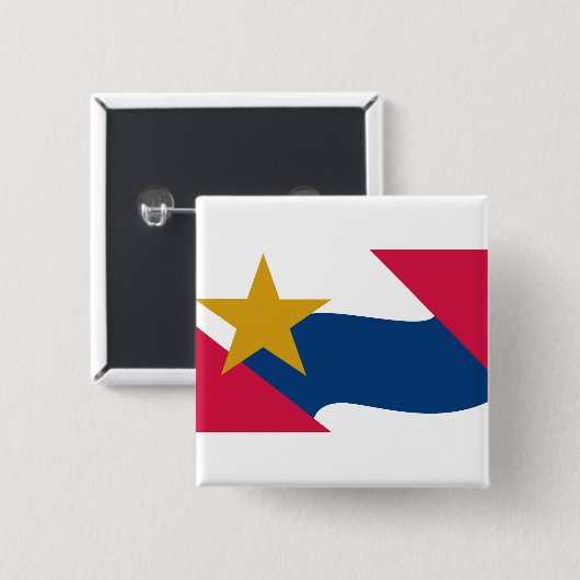 Flagge von Lafayette, Indiana Button (Vorne & Hinten)