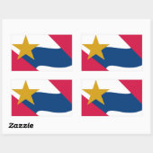 Flagge von Lafayette, Indiana Rechteckiger Aufkleber (Blatt)