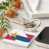 Flagge von Lafayette, Indiana Schlüsselanhänger (Vorderseite rechts)