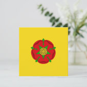 Flagge von Lancashire Karte (Stehend Vorderseite)
