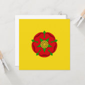 Flagge von Lancashire Karte (Vorderseite/Rückseite Beispiel)