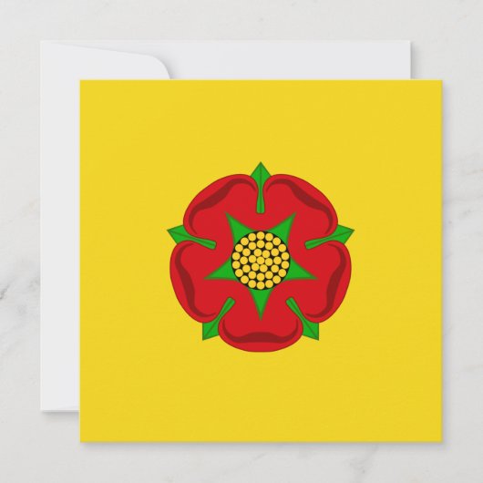 Flagge von Lancashire Karte (Vorderseite)