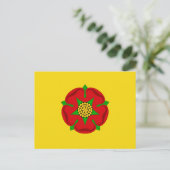 Flagge von Lancashire Postkarte (Stehend Vorderseite)