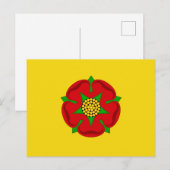 Flagge von Lancashire Postkarte (Vorne/Hinten)