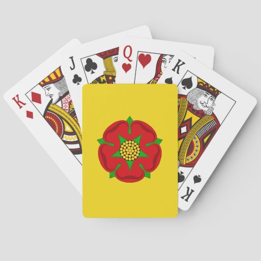 Flagge von Lancashire Spielkarten (Rückseite)