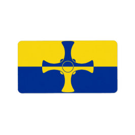 Flagge von Landkreis Durham, England Adressaufkleber