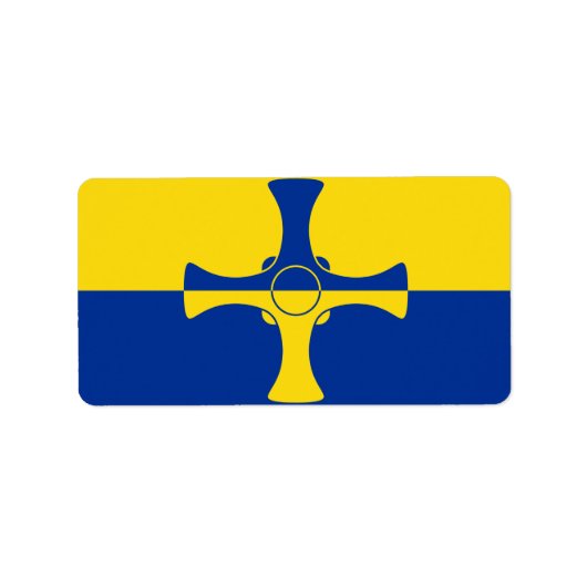 Flagge von Landkreis Durham, England Adressaufkleber (Vorne)