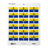 Flagge von Landkreis Durham, England Adressaufkleber (Vorne)