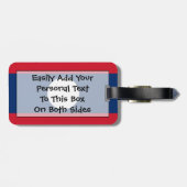 Flagge von Laos Easy ID Persönlich Gepäckanhänger (Rückseite horizontal)