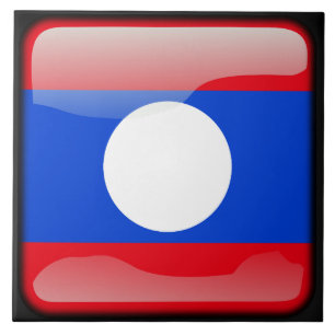 Flagge von Laos Fliese