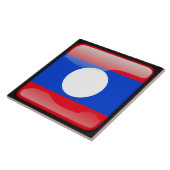 Flagge von Laos Fliese (Seite)