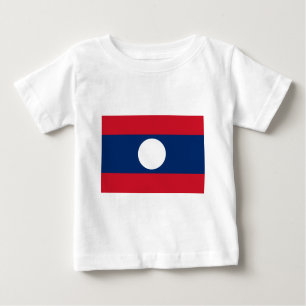 Flagge von Laos - laotianische Flagge - ທຸງຊາດລາວ Baby T-shirt