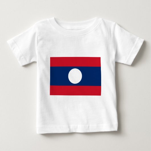Flagge von Laos - laotianische Flagge - ທຸງຊາດລາວ Baby T-shirt (Vorderseite)