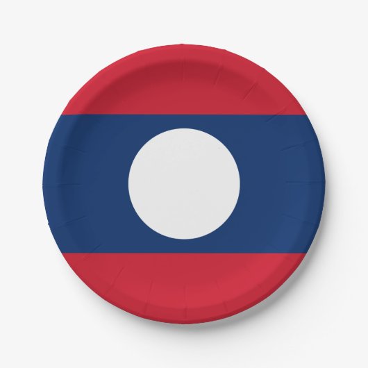Flagge von Laos Pappteller (Vorderseite)