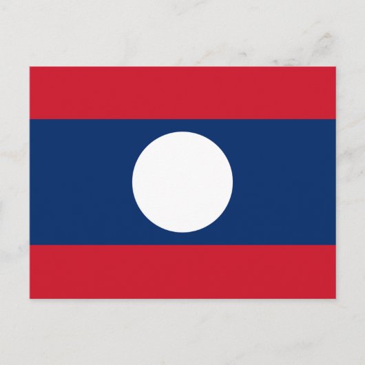 Flagge von Laos Postkarte (Vorderseite)