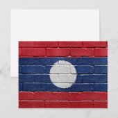 Flagge von Laos Postkarte (Vorne/Hinten)