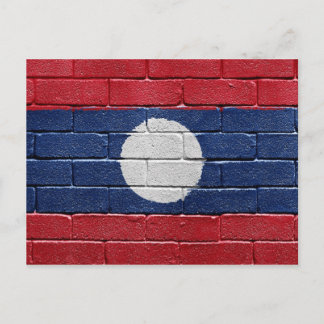 Flagge von Laos Postkarte